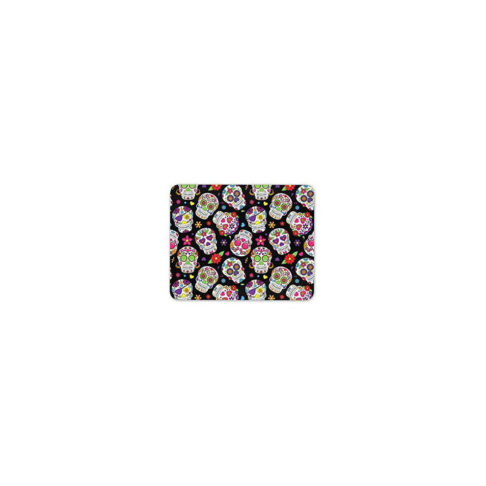 Funky Sugar Skull Mouse Mat Pad - Girls Skulls Flowery Gift Pc Computer #8442 7625903380511