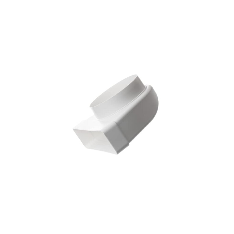 220X55mm- Ã 100Mm Flat Rectangular To Round Ducting Adapter - 90 Duct Connector 4750492222614