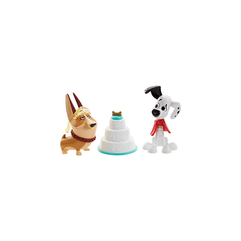 Photos - Action Figures / Transformers Mattel GBM40 Disney Party 2-Pack, Dylan & Clarissa Dog Figures  with Wedding Cake, Cape, and Veil Accessories, Multicoloured (3-in)