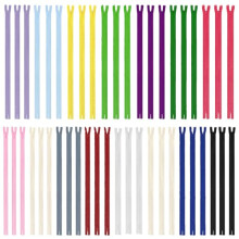 45pcs 55cm/22 Inch Invisible Multicolor Nylon Coil Zippers for Sewing and Crafts 15 Colors