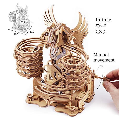 Kit de Construction - iDventure - Dragon - 260 pièces - 15 billes - Mécanisme 3D en bois 1