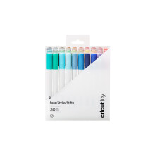 Penne Porose Cricut Joy, Stick, Fine 0,4 mm, Inchiostro Assortito, Barile Bianco, 30/Set