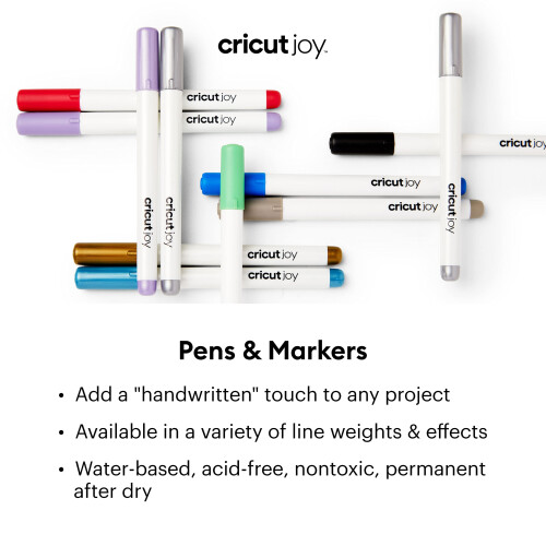 Stylos à pointe poreuse Cricut Joy, 0,4 mm, assortis, baril blanc, 30/pièce 2