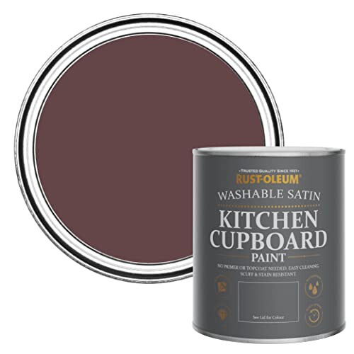 Rust-Oleum Dark Purple Scrubbable Kitchen Cupboard Paint in Satin Finish - Mulberry Street 750ml