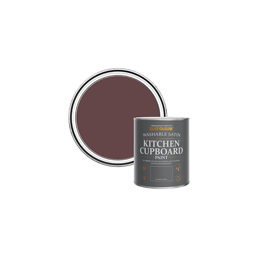 Rust-Oleum Dark Scrubbable Kitchen Cupboard Paint In Satin Finish - Mulberry Street 750Ml Purple