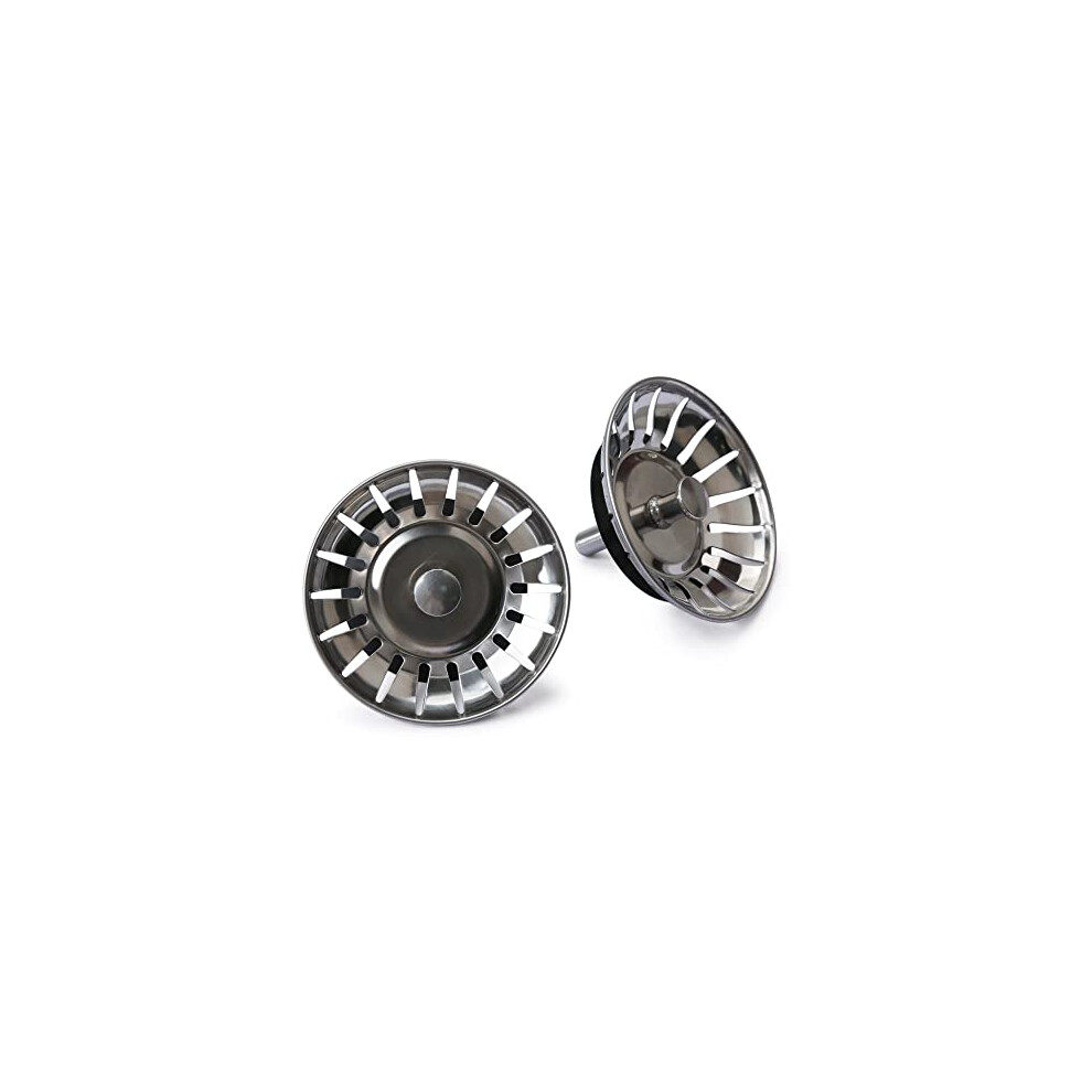2 Pcs Sink Strainer Plug Kitchen Drain Stoppers Stainless Steel Sink Plug Replacement with 18 Holes Plug Sink Stopper Waterproof Sink Basket Diameter