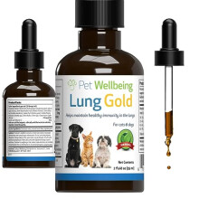 Lung Gold for Cats - Vet-Formulated - Lung & Respiratory Immune Support, Open Airways, Easy Breathing - Natural Herbal Supplement 2 oz (59 ml)
