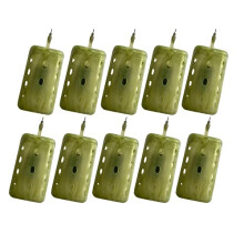 Block End Big Maggot Feeders Bait Trap Cage Inline Method Feeders for Coarse Carp Fishing Accessories for Big River - Pack of 10, 20g