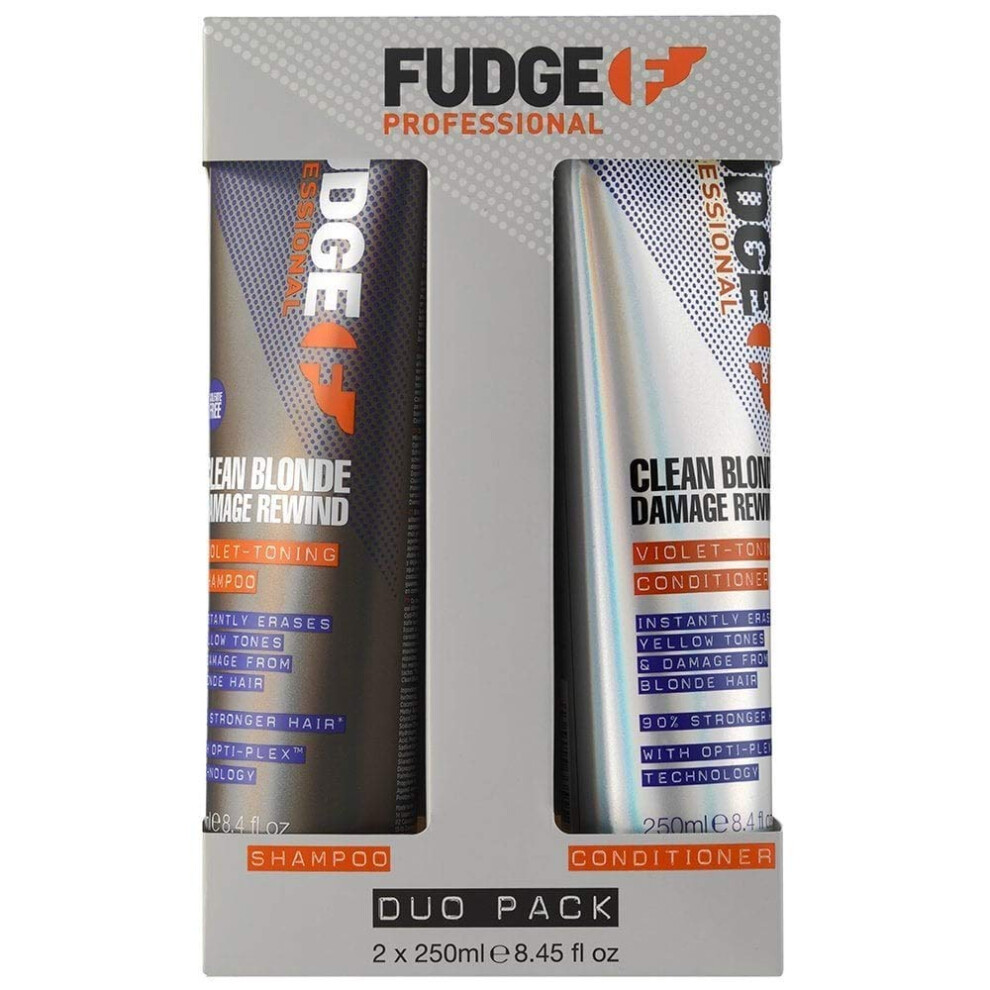 Duo Sets by Fudge Clean Blonde Damage Rewind Violet-Toning Shampoo & Conditioner Duo 2 x 250ml