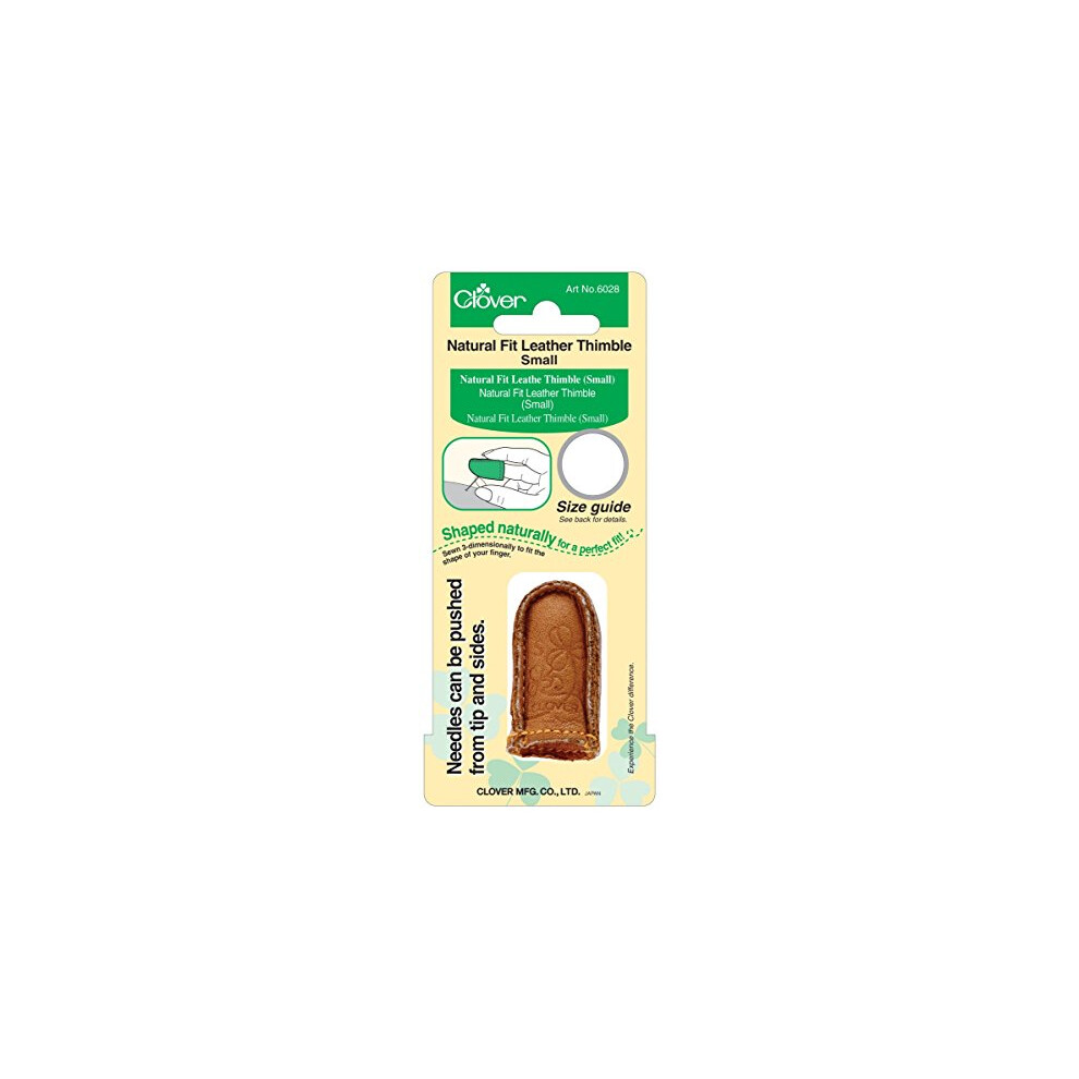 Natural Fit Leather Thimble: Small, Lt. Brown, 1