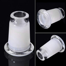 Glass Tube Adapter,3 Pcs Glass Tube Adapter 14mm Female to Male 18mm Essential Adapter Connector,Adapter Connector for Glass Hookah Pipe Bowl