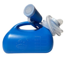 YUMSUM 3000ML Grote Mannen Urinaal Draagbare Plasfles Reis Toilet 66 Lange Slang (Blauw met Slang)