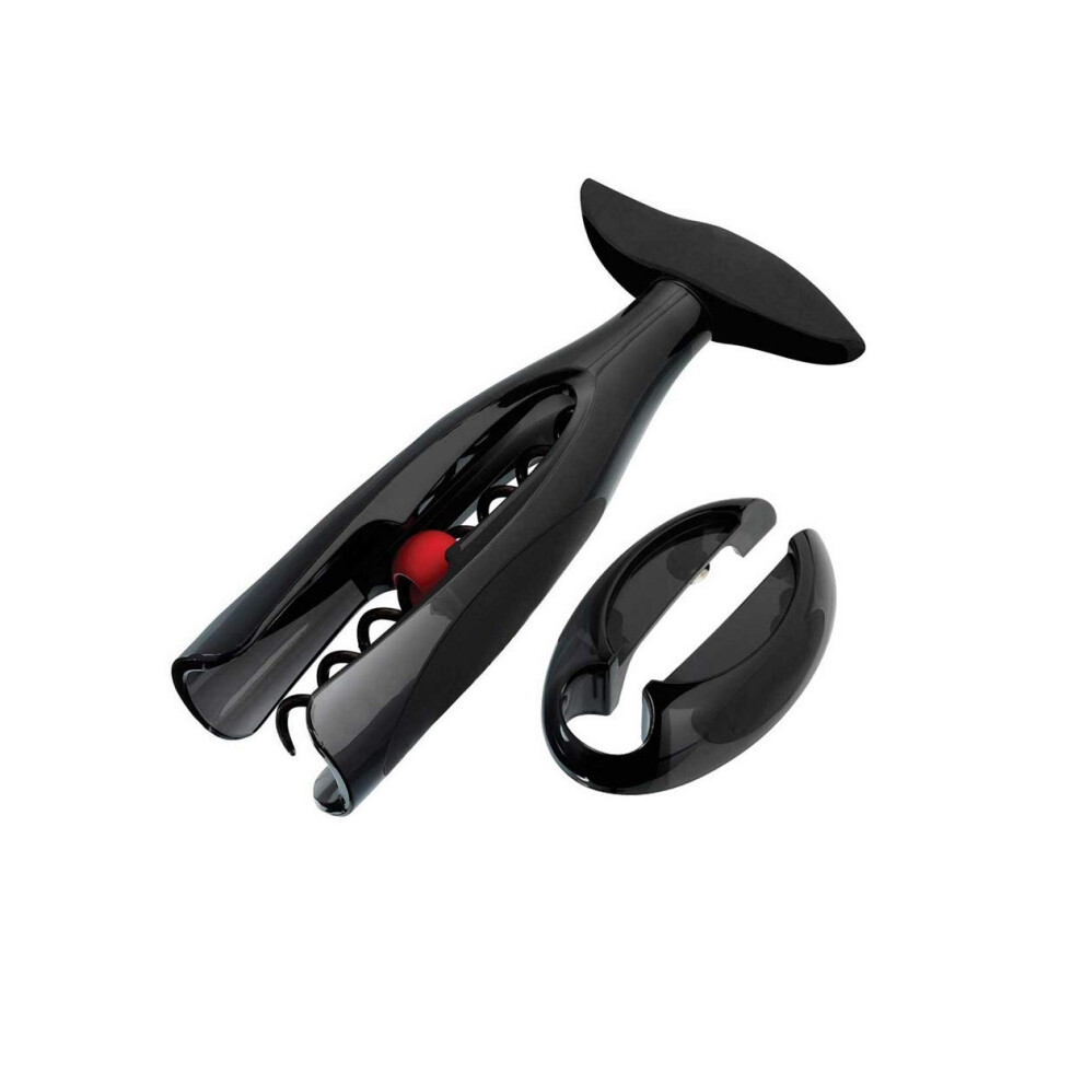 Le Creuset Wine Accessories Corkscrew Gift Set With Corkscrew And Foil Cutter, Table Model Gs-200, Black, 59062011007461