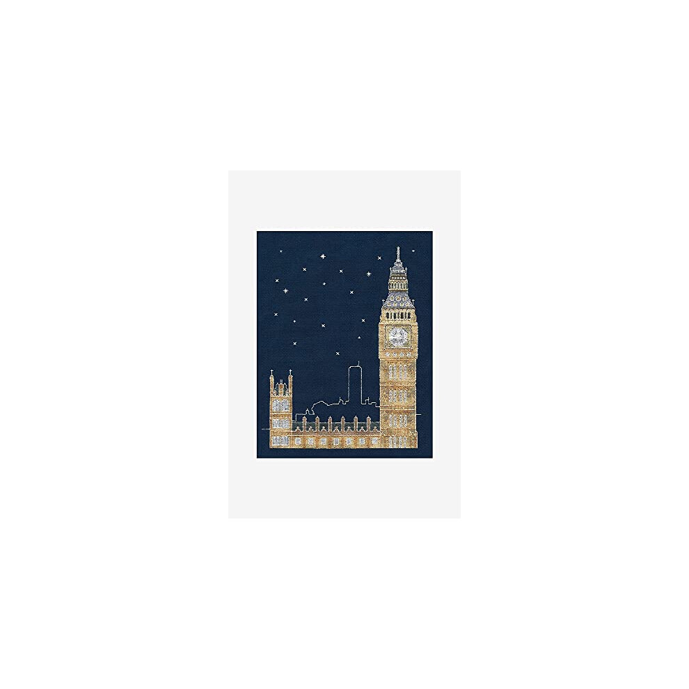 Glow in The D'Architecture London by Night Cross Stitch Kit, Multi-Colour