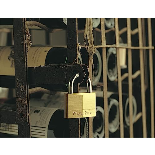 Master Lock 140T Solid Brass Padlock, 2 Pack, Keyed-Alike 2