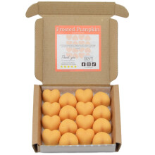 Frosted Pumpkin Highly Scented Wax Melts - 16 Wax Melts Gift Set - Handmade Home Fragrance - Vegan & Pet Friendly - Luxury Candle Alternative - Candle