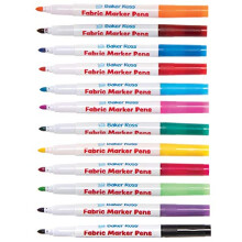 AT481 Fabric Pens - Pack of 12, Assorted Selection of Markers for Cloth and Fabric for Kids Arts and Crafts,Pink