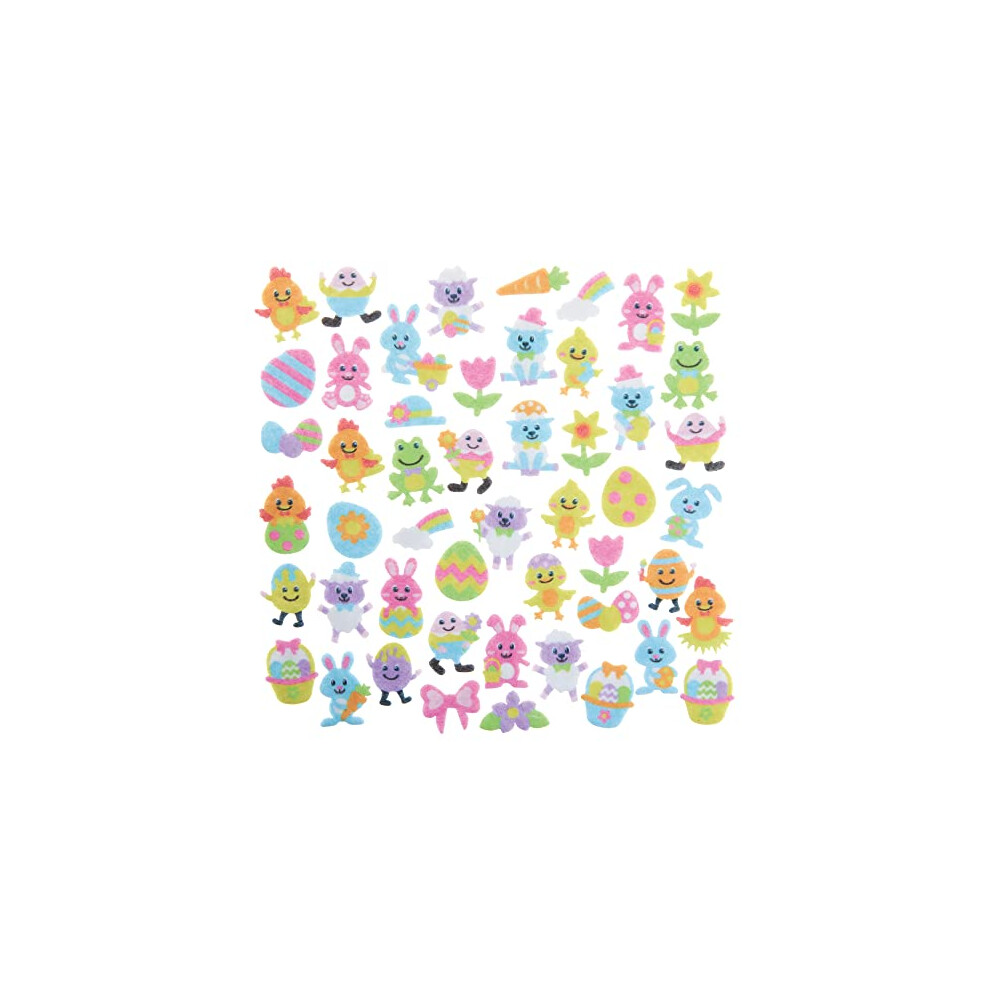 Baker Ross Fx536 Easter Felt Stickers - Pack Of 100, Easter Embellishments For Kids Crafts