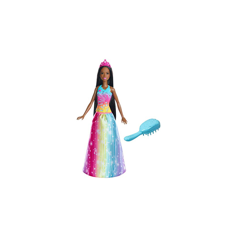 Brush and Sparkle Princess Doll with lights and Sounds, Extra Long Hair Doll, Toys for Children 3 to 5 Years