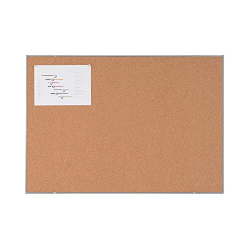Economy Cork Board, 105 x 75 cm, Grey Tech Alloy Frame