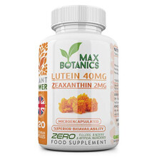 Lutein 40mg with Zeaxanthin 2mg | Microencapsulated | High Strength | 120 Capsules | Natural Eye Support | No Additives | Vegan | UK Made | GMP (120