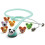 Adimals 618 - Platinum Pediatric Stethoscope - Seafoam 1