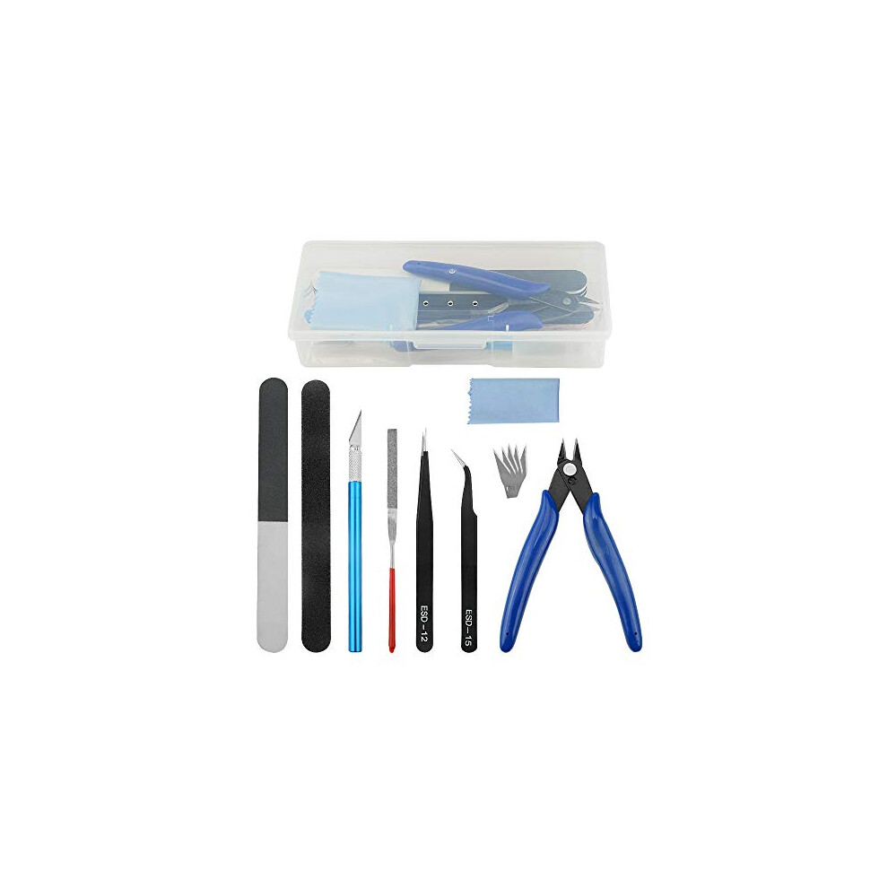 Wmycongcong 13 Pcs Compatible With Gundam Model Tools Kit Modeler Basic Tools Hobby Building Tools Kit For Cars Airplanes Model Assemble Building Repairing And
