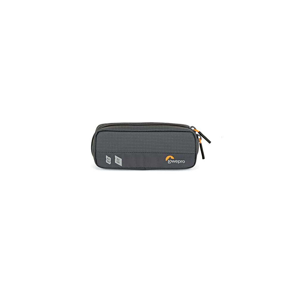 GearUp Memory Wallet 20, Compact Memory Card Organizer for CF, XQD and SD Cards, SD Case with Dual Zipper Closure, Made with Recycled Fabrics, Grey