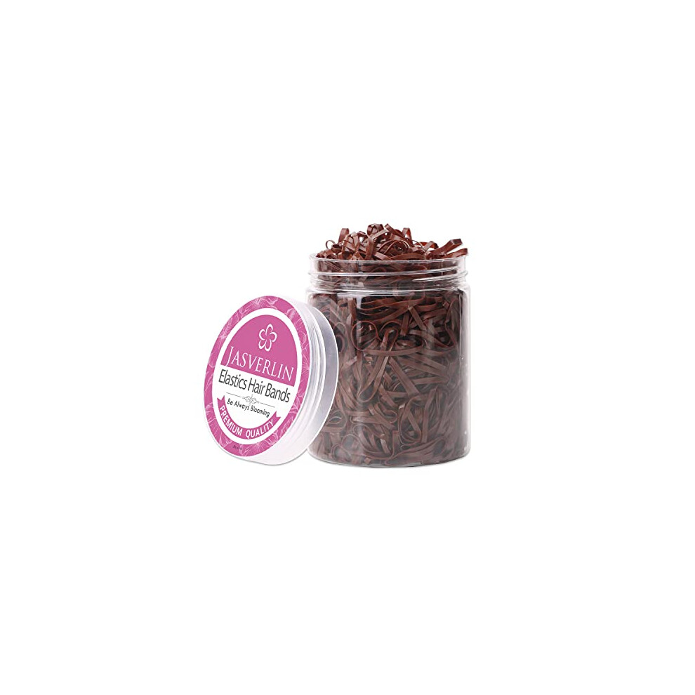 Elastic Hair Bands, Tiny Hair Elastics Baby Ponytail Holders Soft Elastics Hair Ties Styling No Damage 1000Pcs Brown Jasverlin
