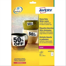Zweckform Weatherproof Film Labels L4774-20 99.1 x 139 mm White Pack of 80