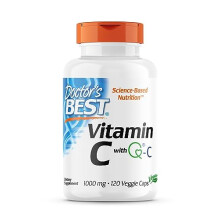Doctor's Best, Vitamin C with Quali C, 1.000mg, 120 Vegan Capsules, Laboratory Tested, Gluten-Free, Soy-Free, Vegetarian