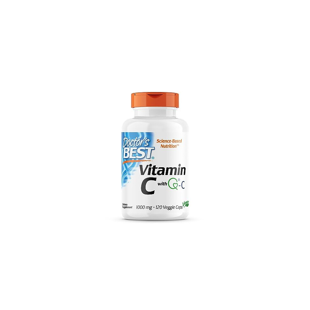 Doctor's Best , Vitamin C With Quali C, 1.000Mg, 120 Vegan Capsules, Laboratory Tested, Gluten-Free, Soy-Free, Vegetarian
