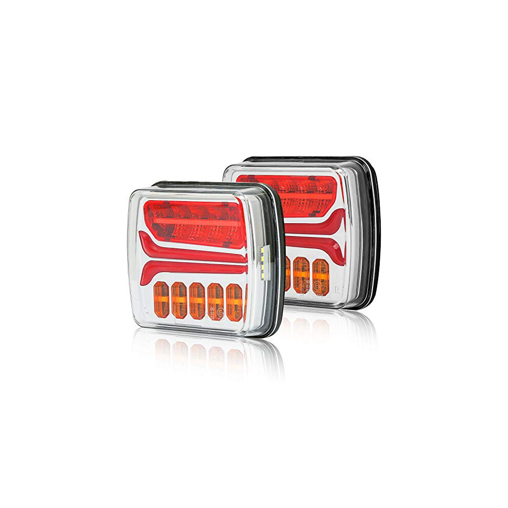 2Pcs Led Trailer S,Led Rear For Trailer,Brake Stop ,License Plate ,Neon Tail ,Dynamic Turn Signal Indicator Lamp, Light 762739466839
