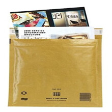 Mail Lite Gold Padded Mailing Bags, Size K/7, Gold, 365mm X 476mm, Box of 50