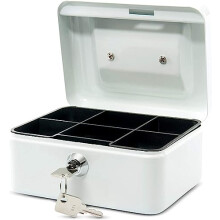 15.2 x 12.5 x 8.1 cm Cash Box 1 - White