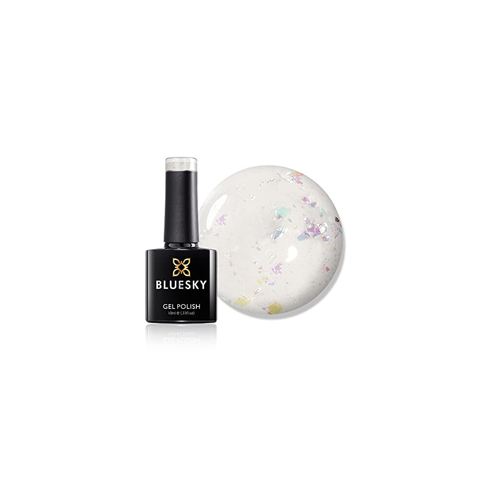 Bluesky Gel Nail Polish, Zillionaire 80527, Transparent, Chunky Glitter, Long Lasting, Chip Resistant, 10 Ml (Requires Drying Under Uv Led Lamp)
