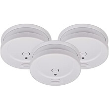 Smoke Detector Set, 3X RM C 9010 with Replaceable Battery (Tested According to EN 14604, penetrating Alarm Signal) White