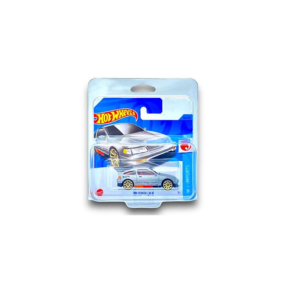 '88 Honda CR-X (Silver) 10/10 HW J-Imports - 2023-148/250(Short Card) - COMES IN A KLAS CAR KEEPER PROTECTIVE COLLECTORS CASE - HKJ17