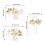 25 Pack Glitter Gold Rhinestone Pearl Leaf Flower Metal Bridal Wedding Hair Side Combs Slides+U-shaped Hair Pins Clips Barrettes Headpieces 7