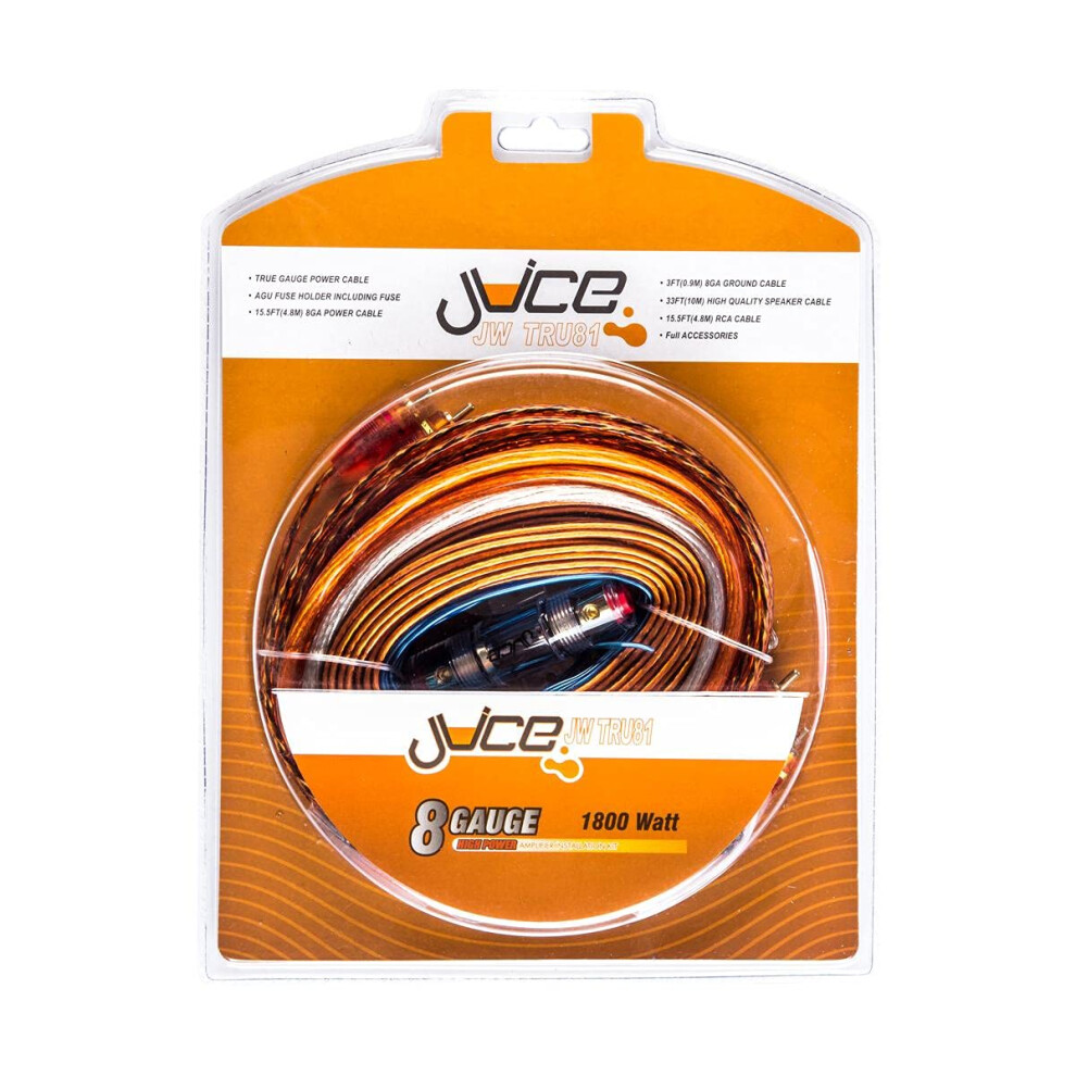 Juice Gold Jwtru21 2 Gauge High Power Amplifier Wiring Kit 3800W - Image 5