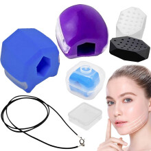 Jaw Exerciser Trainer,4 Pack with 3 Strengths for Neck Face - Jawline Gum Exerciser Chew Shaper,Facial Double Chin Exercises,Jawliner Toner Exerciser