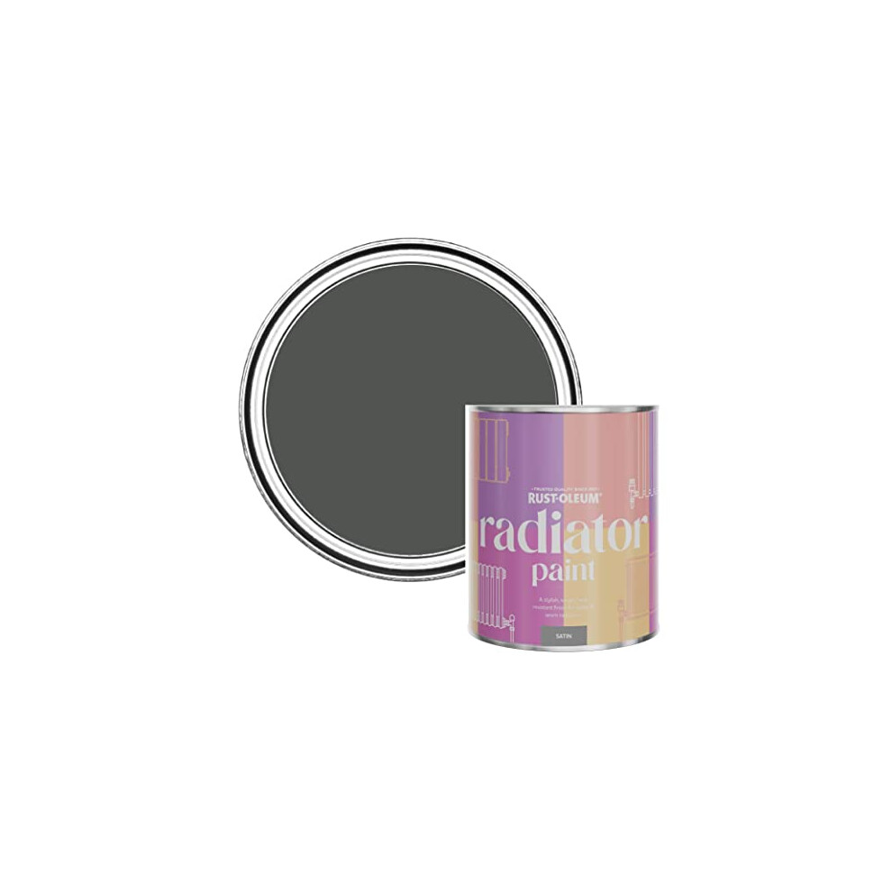 Grey Heat Resistant Radiator Paint In Satin Finish - Graphite 750Ml 5013296492294