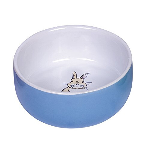 Rabbit Rodent Ceramic Bowl Diameter 11 cm x 4.5 cm, blue-white