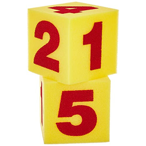 Learning Resources Giant Soft Numeral Cubes (Set of 2), Multicoloured, 13 cm 1