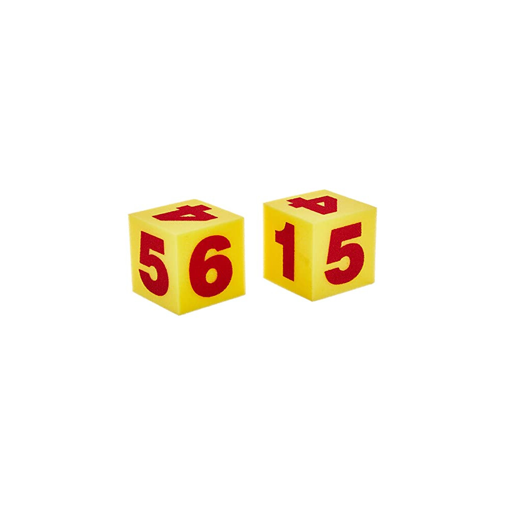 Giant Soft Numeral Cubes (Set of 2), Multicoloured, 13 cm