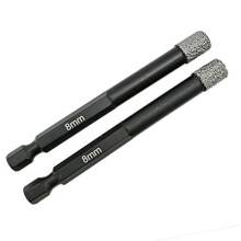 Diamond Drill Bits 2PK 8mm Hex Shank Quick Change for Porcelain Tile Ceramic Marble