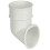 68mm Round Gutter Pipe Shoe - White 1