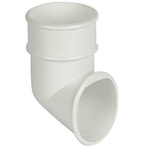 68mm Round Gutter Pipe Shoe - White