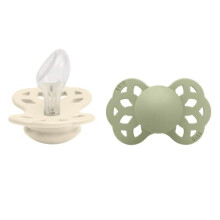 Infinity Anatomical Soother 2-Pack, BPA Free, Orthodontic Silicone Nipple, Orthodontic Nipple. Silicone, Made in Denmark, 6-18 Months (Pack of 2),