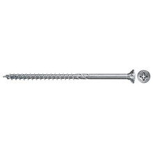 670226 FPF Power-Fast II 4.0 x 60mm Chipboard Wood Screws, Countersunk Head with Phillips, Partial Thread, Galvanised Blue Passivated, Box of 200